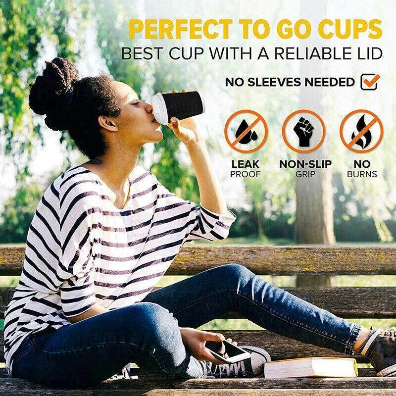 Stack of Disposable Coffee Cups ready for morning coffee rush