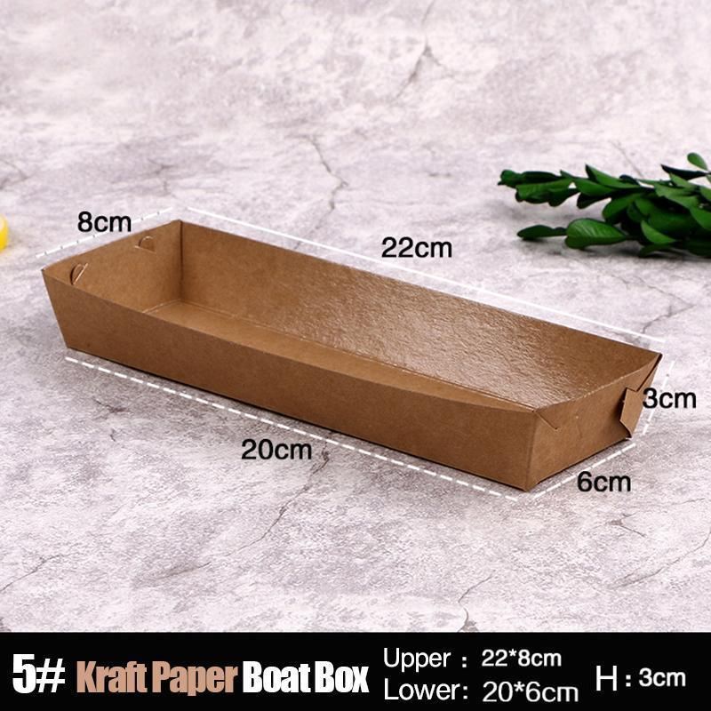 Disposable Kraft Food Trays 500PCS 5Sizes Takeaway Container - Discount Packaging Warehouse