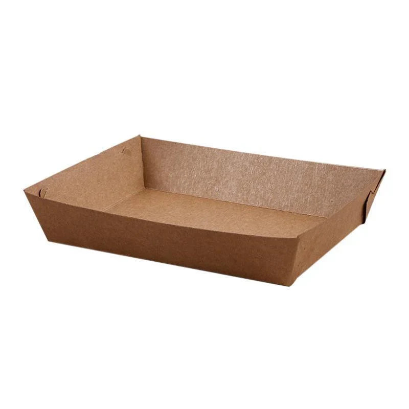 Disposable Kraft Food Trays 500PCS 5Sizes Takeaway Container - Discount Packaging Warehouse