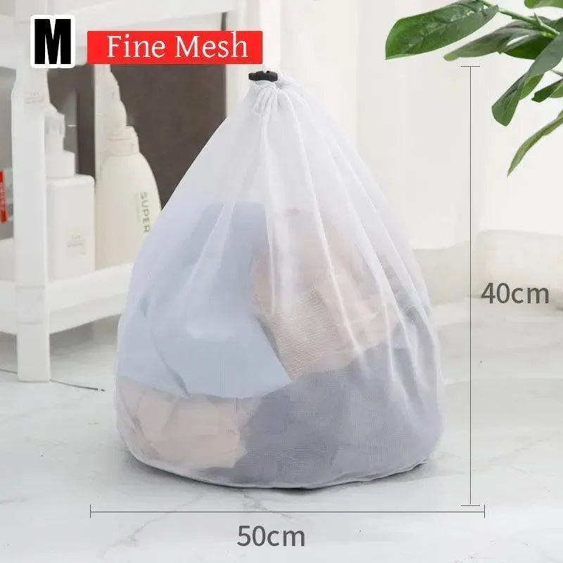 Drawstring Laundry Wash Bag 1PC 3Sizes Polyester - Discount Packaging Warehouse