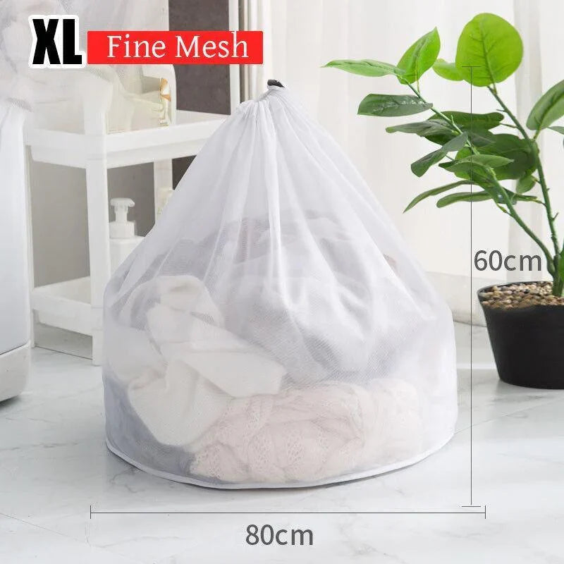 Drawstring Laundry Wash Bag 1PC 3Sizes Polyester - Discount Packaging Warehouse