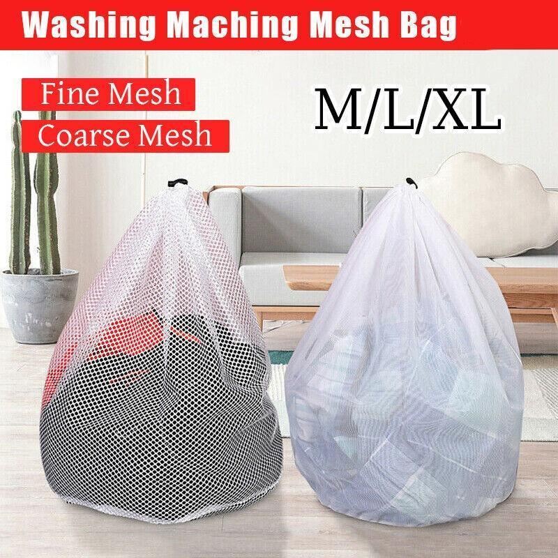 Drawstring Laundry Wash Bag 1PC 3Sizes Polyester - Discount Packaging Warehouse