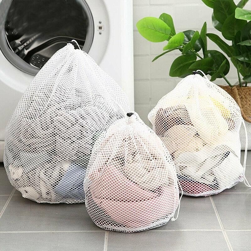 Drawstring Laundry Wash Bag 1PC 3Sizes Polyester - Discount Packaging Warehouse