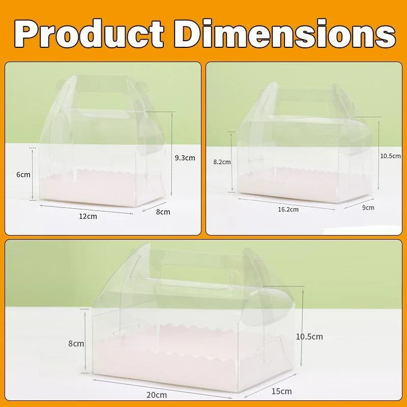 Elegant clear cake boxes for stylish cake presentation.