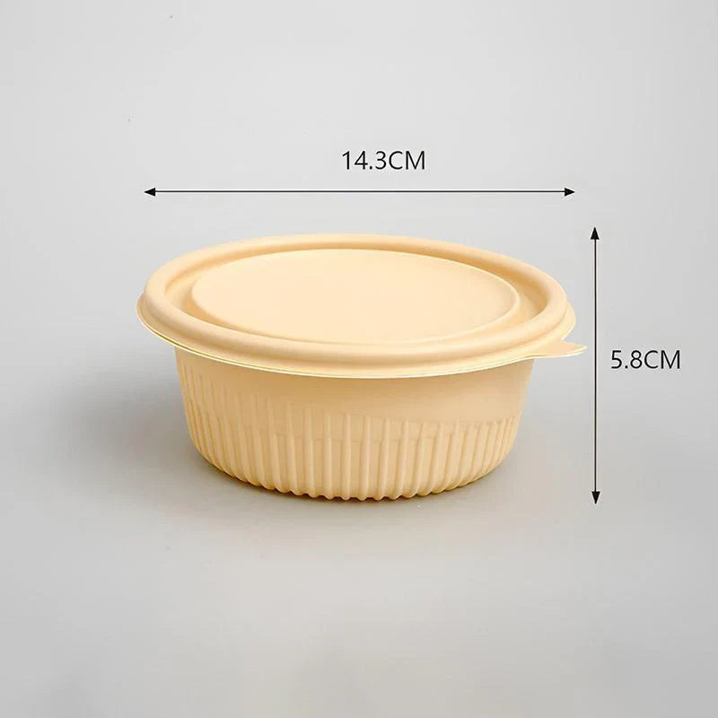 Durable Disposable Bowl with Lid for Convenient Serving