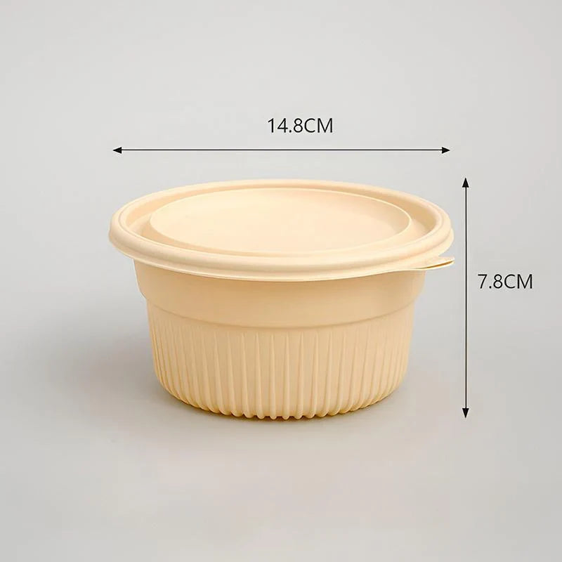 Durable Disposable Bowl with Lid for Convenient Serving