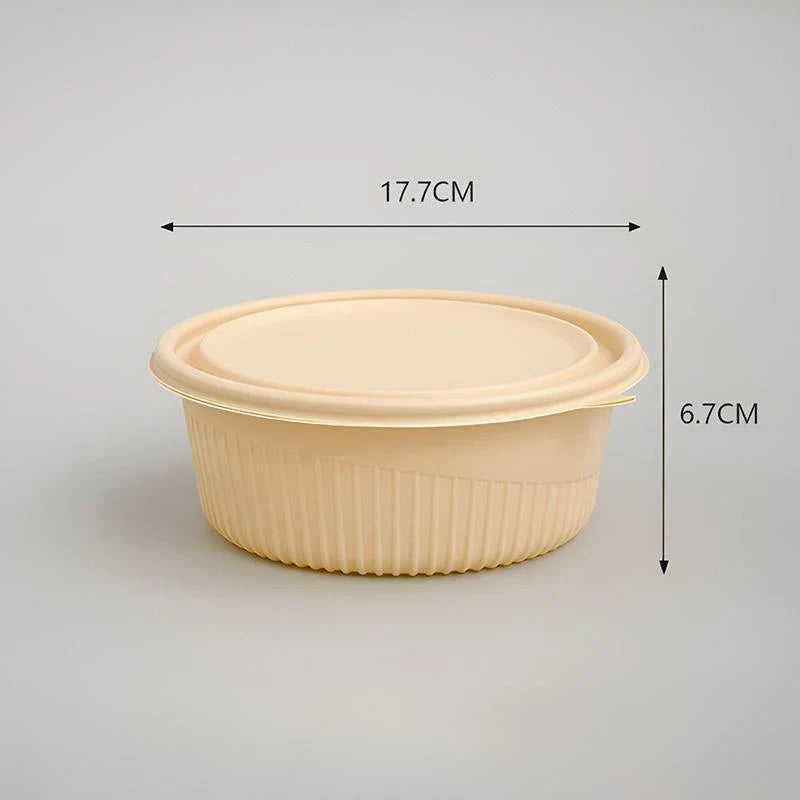 Durable Disposable Bowl with Lid for Convenient Serving