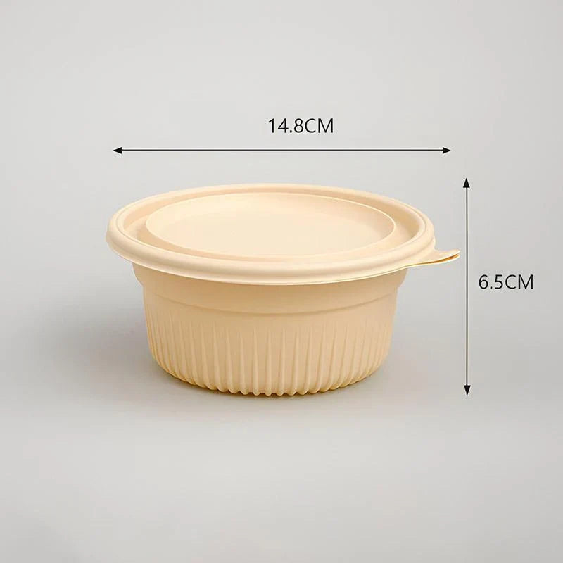 Durable Disposable Bowl with Lid for Convenient Serving