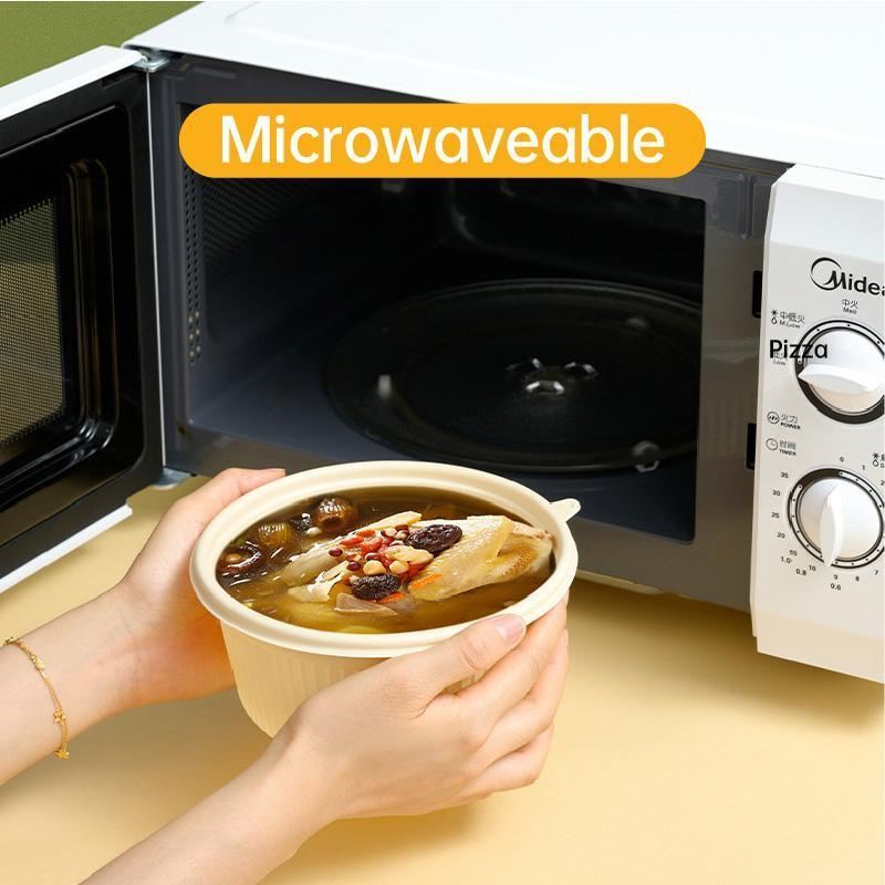 Durable Disposable Bowl with Lid for Convenient Serving