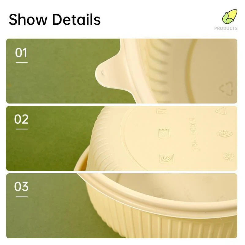 Durable Disposable Bowl with Lid for Convenient Serving