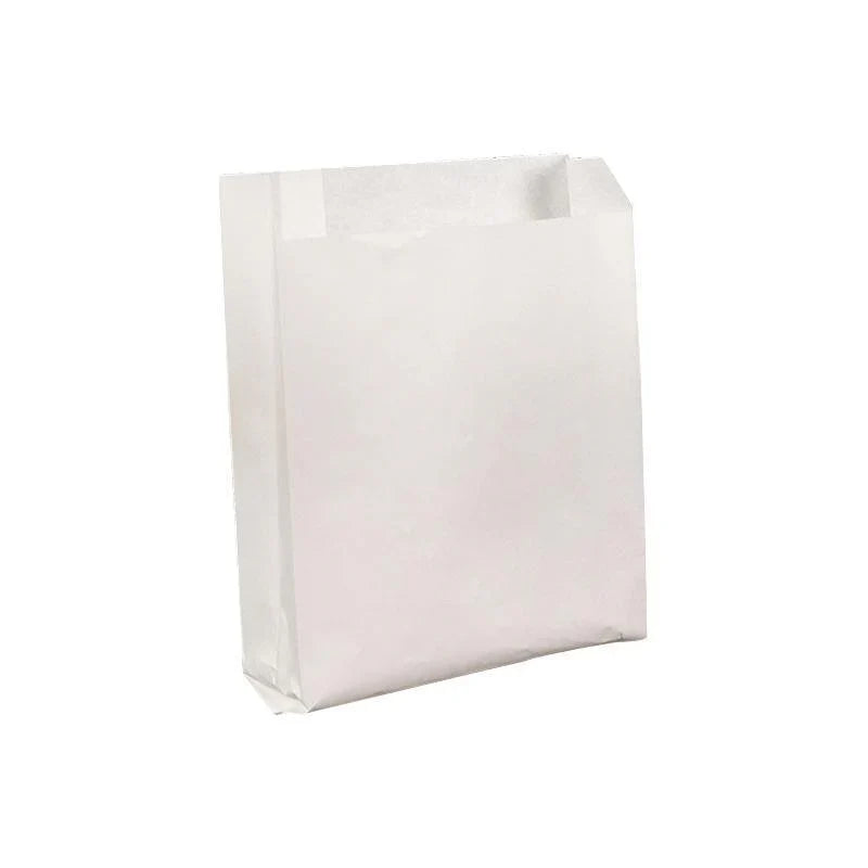 Eco-friendly paper lunch bags in natural white color