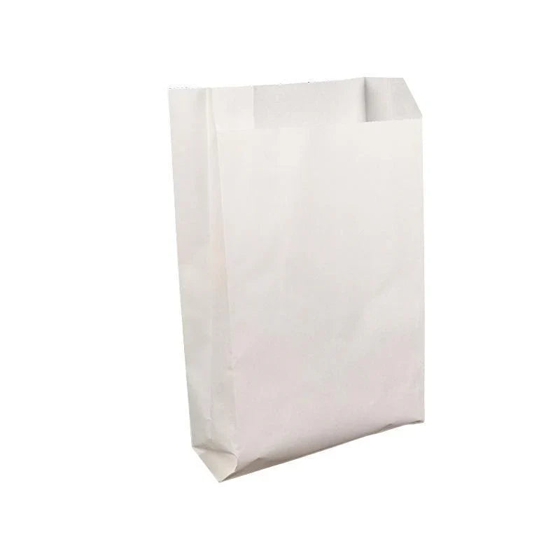 Eco-friendly paper lunch bags in natural white color