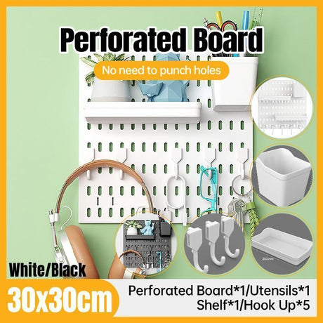 Efficient Peg Board and Hooks Storage Solution