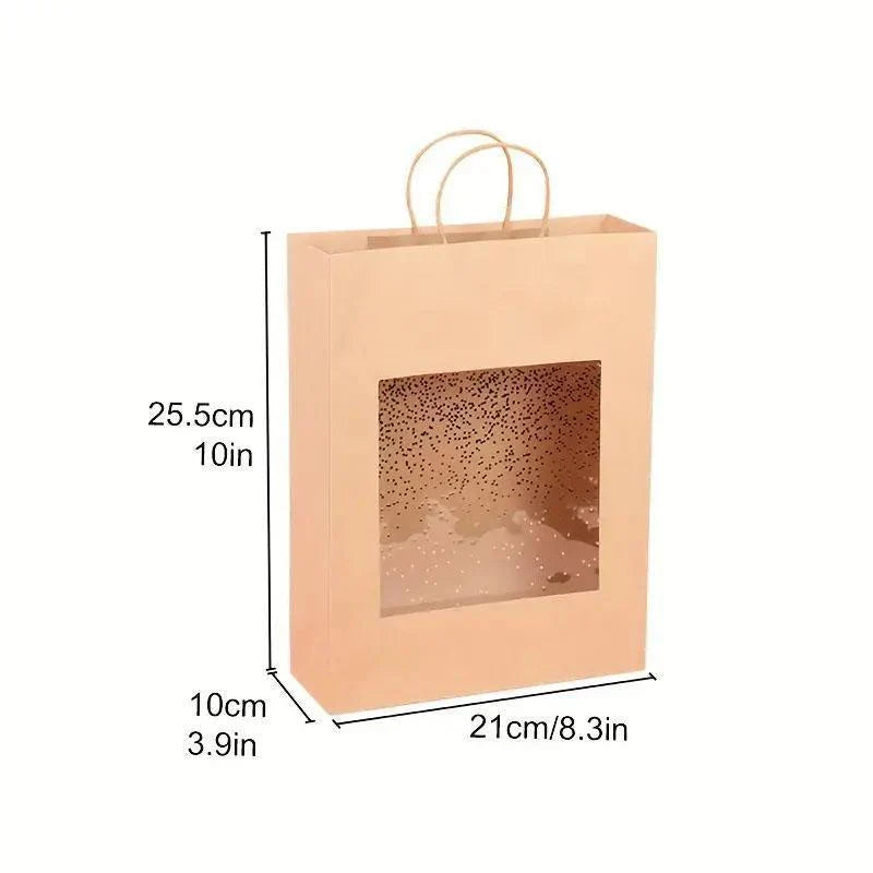 Elegant Kraft Paper Window Gift Bag for Any Occasion