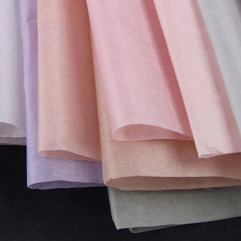 Stylish gift wrapped with tissue wrapping paper