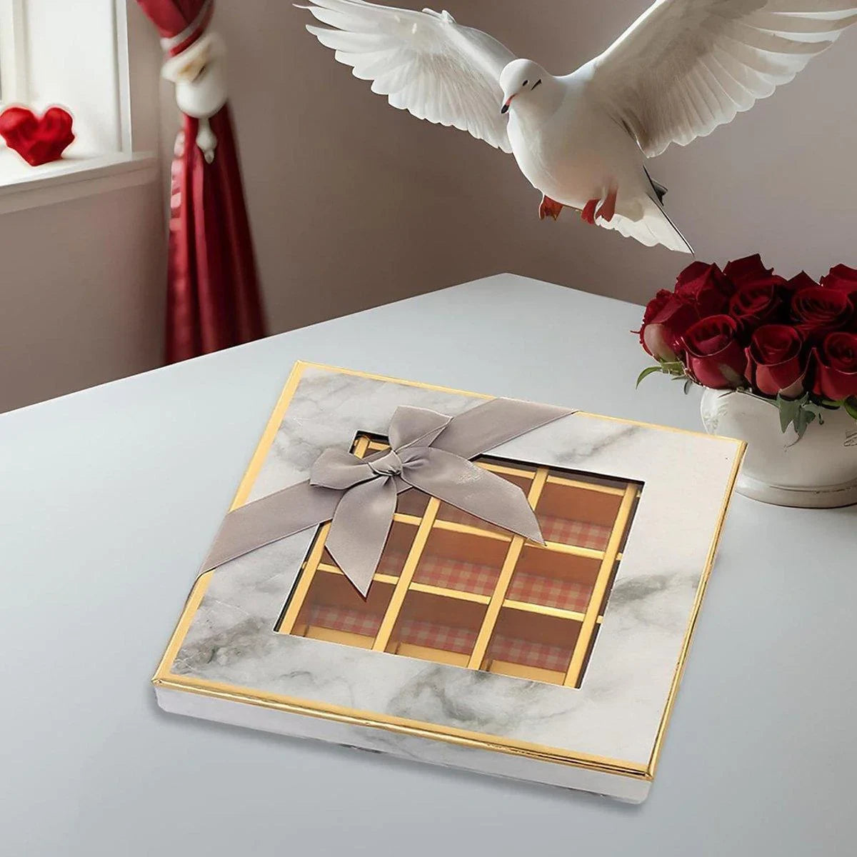 Elegant Valentine's Day Chocolate Box - Perfect for Special Occasions