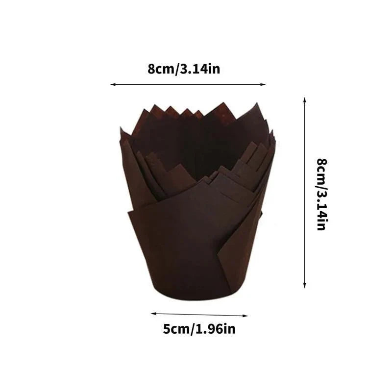 Colorful cupcake liners in assorted colours