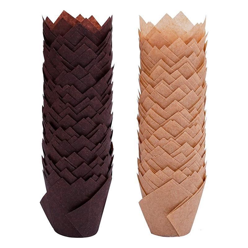 Colorful cupcake liners in assorted colours