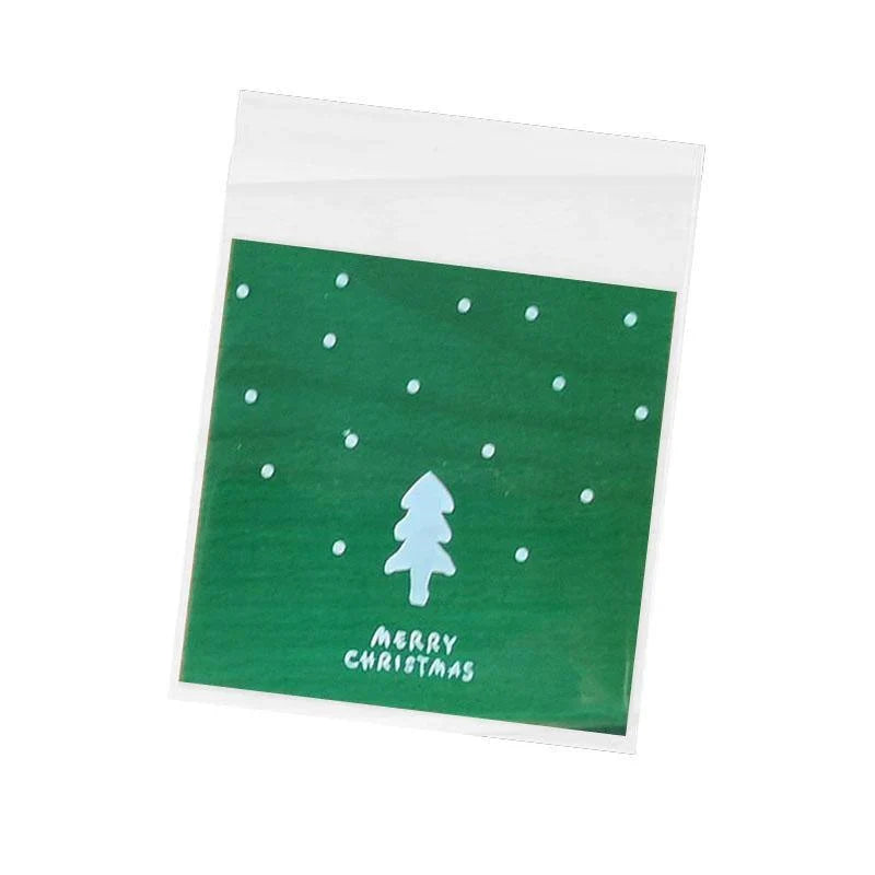 Assorted Christmas Gift Pouches decorated with festive ribbons and snowflakes