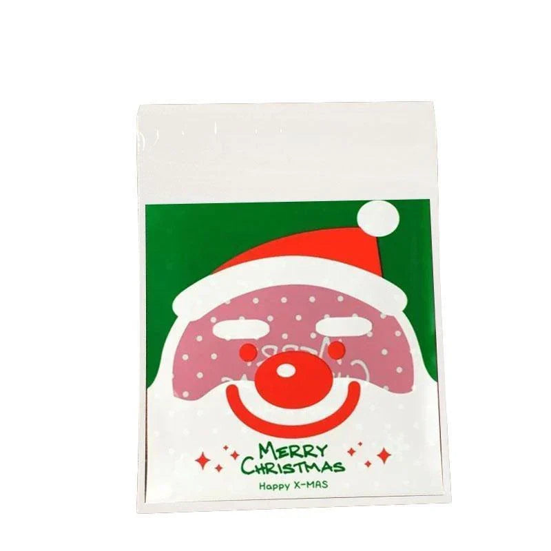 Assorted Christmas Gift Pouches decorated with festive ribbons and snowflakes