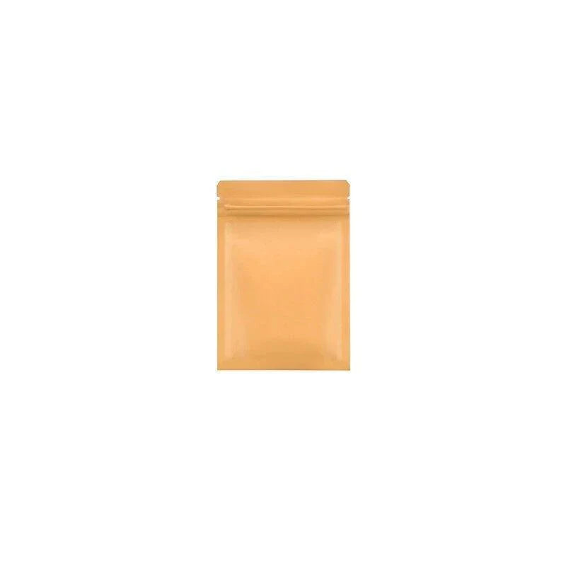 Set of durable brown kraft paper bags with aluminum foil