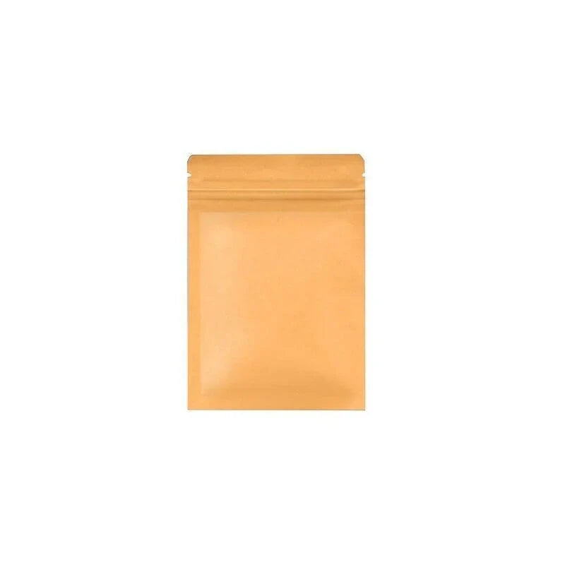 Set of durable brown kraft paper bags with aluminum foil
