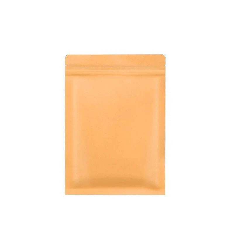 Set of durable brown kraft paper bags with aluminum foil