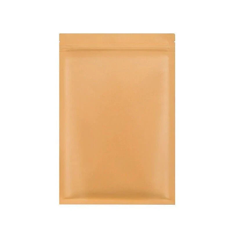 Set of durable brown kraft paper bags with aluminum foil