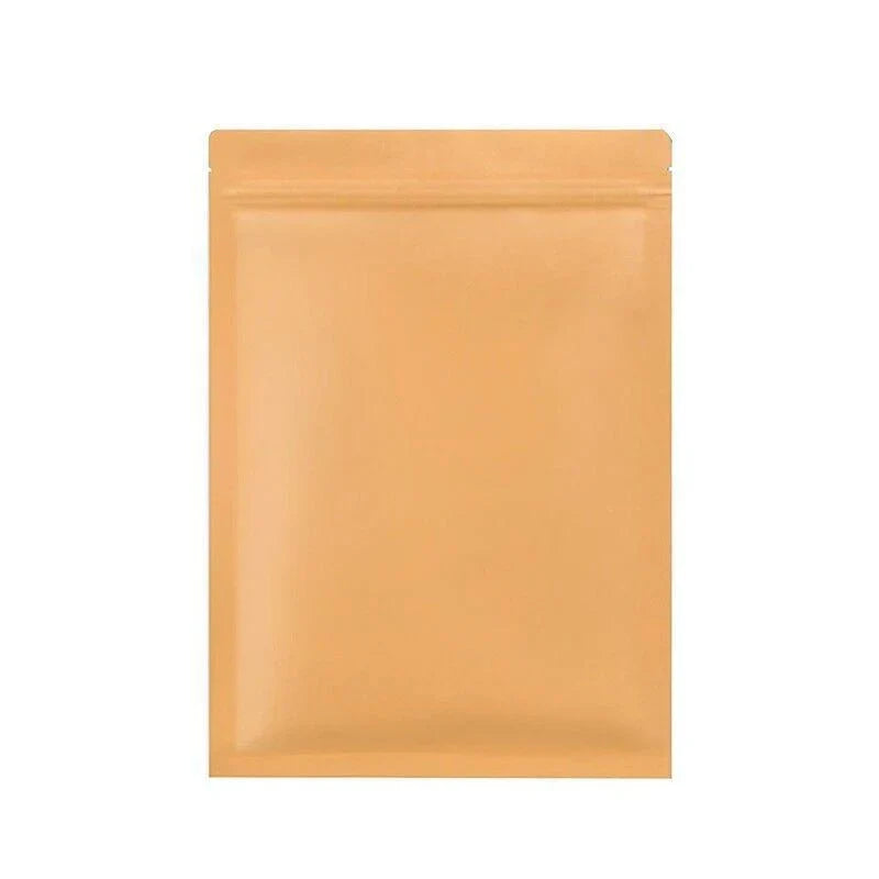 Set of durable brown kraft paper bags with aluminum foil