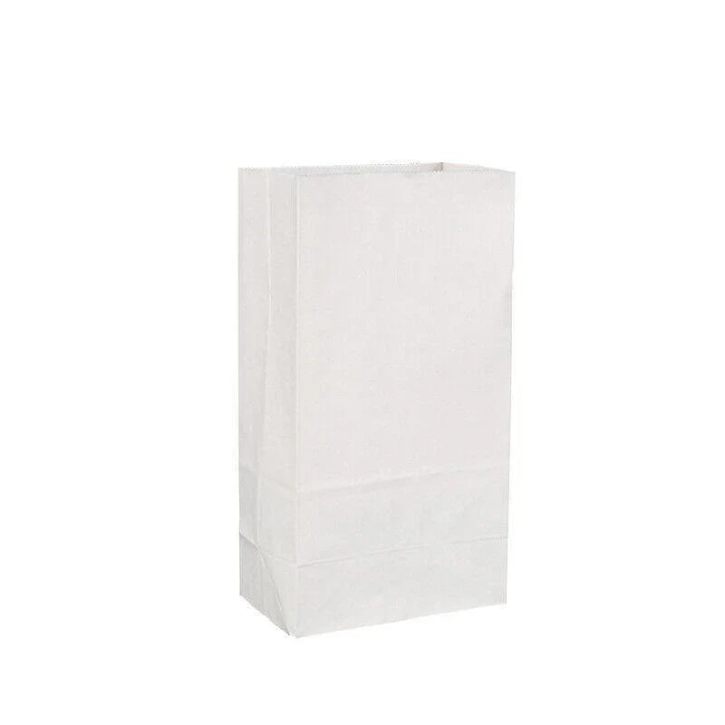 Elegant and durable white paper bags with bread