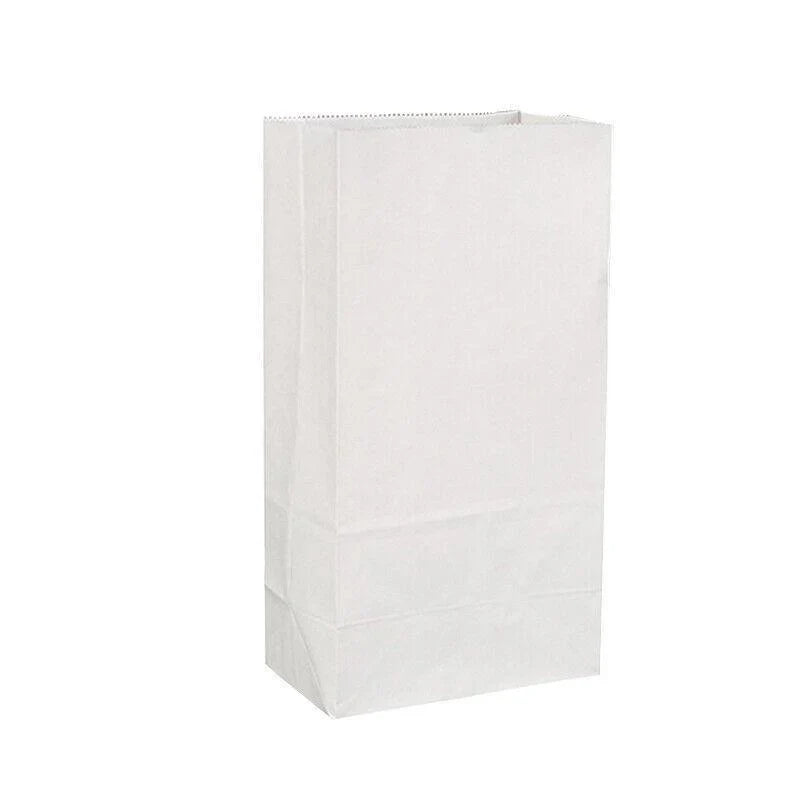 Elegant and durable white paper bags with bread