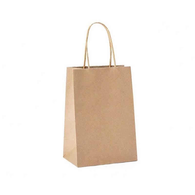 A selection of Paper Bags with Handles in various sizes on a store display