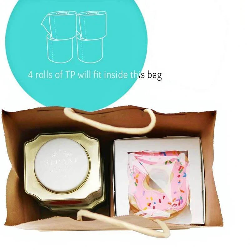 A selection of Paper Bags with Handles in various sizes on a store display