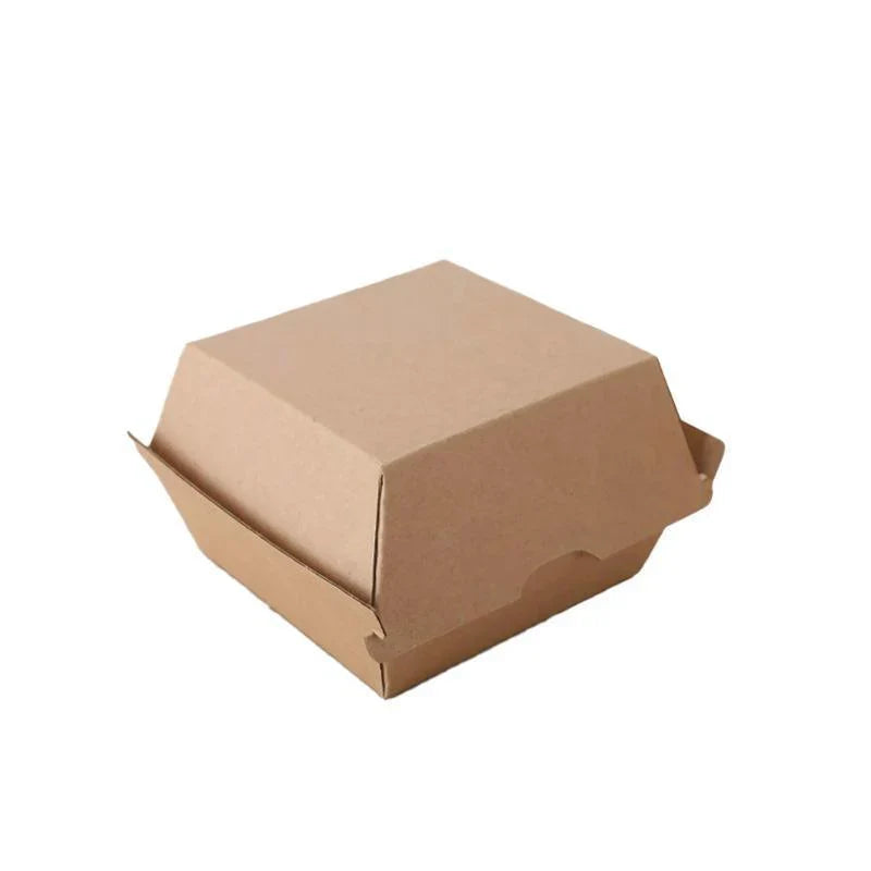 Durable burger box with secure closure and eco-friendly design