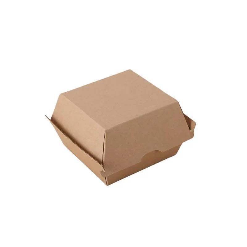 Durable burger box with secure closure and eco-friendly design