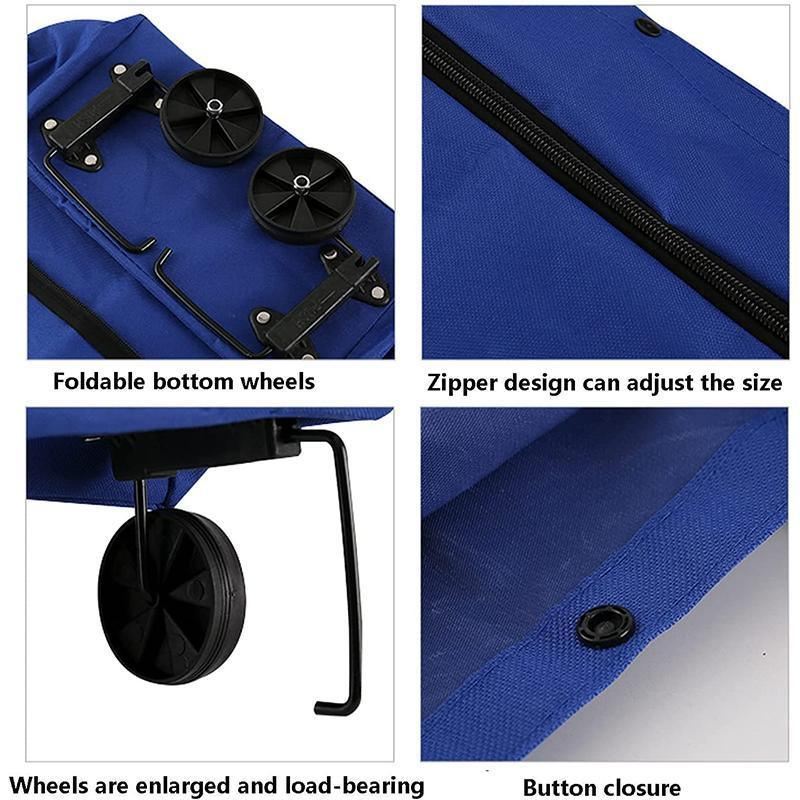 High-quality foldable shopping trolley with ergonomic handle and sturdy wheels