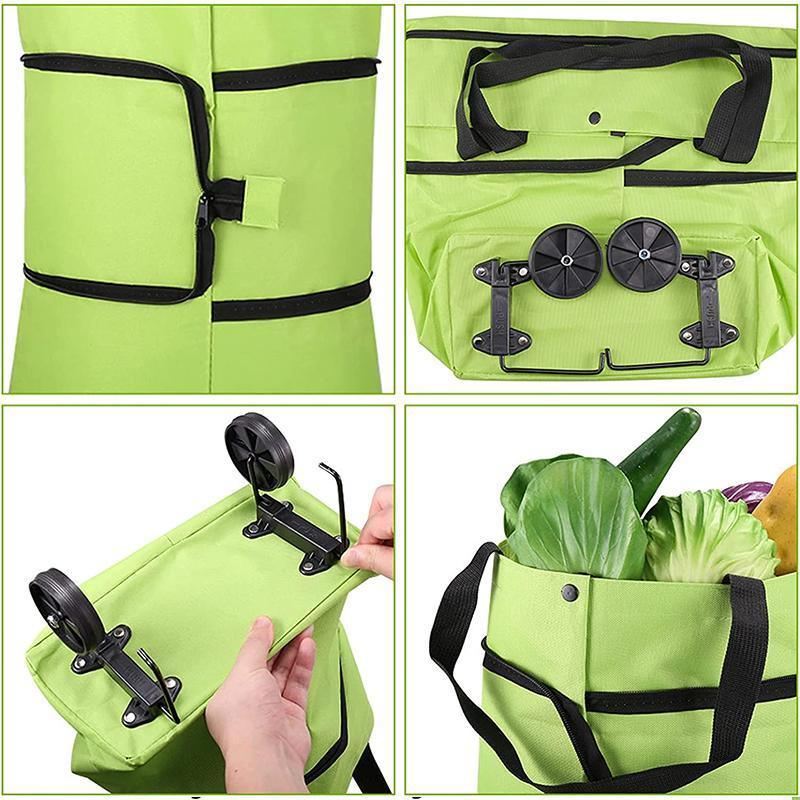 High-quality foldable shopping trolley with ergonomic handle and sturdy wheels