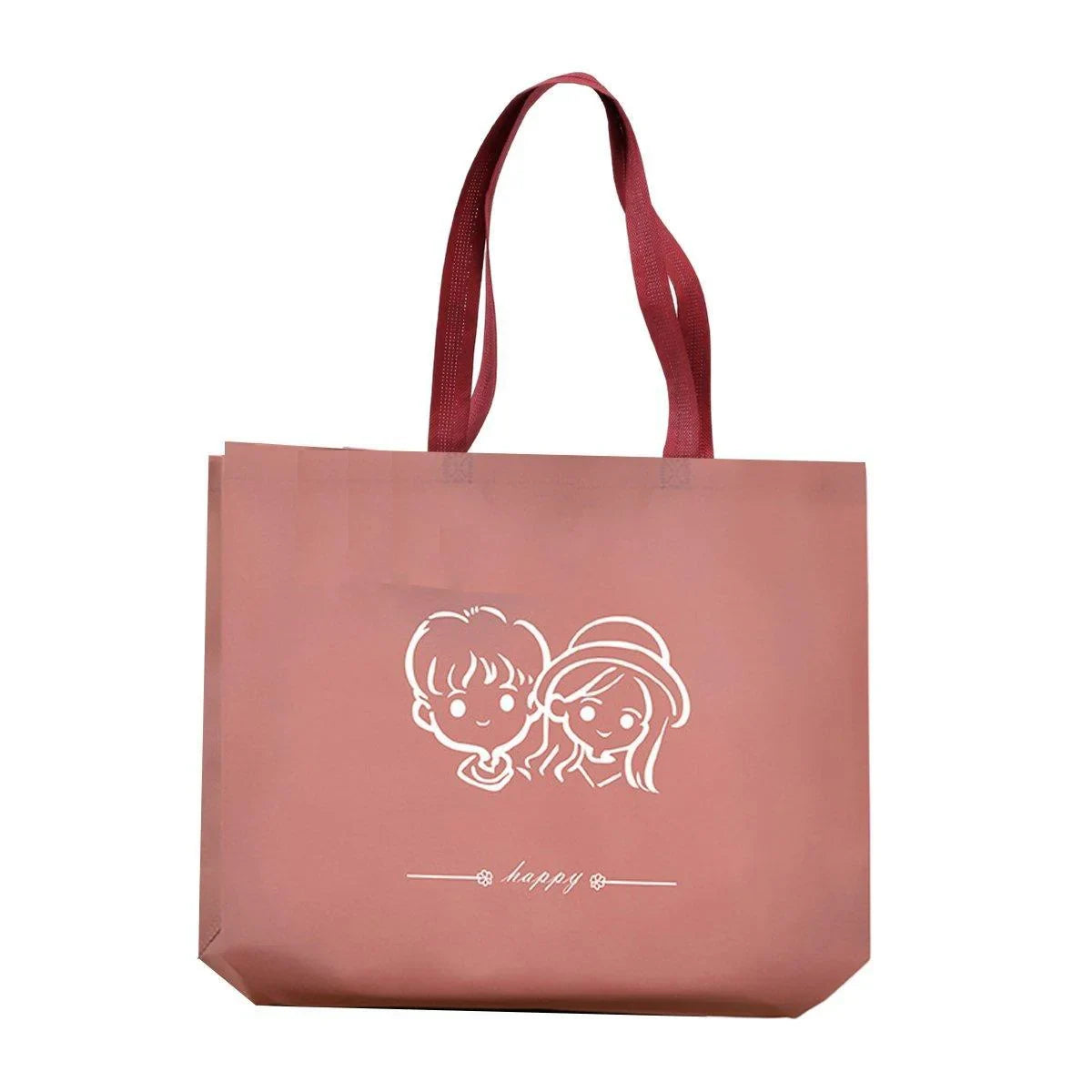 Fashionable Non-Woven Tote Bags Spunbond Fabric Versatile Reusable 25pcs