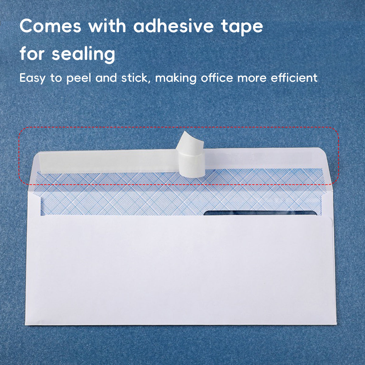 50PCS White Business Envelopes Peel and Seal Mailing 3 Sizes