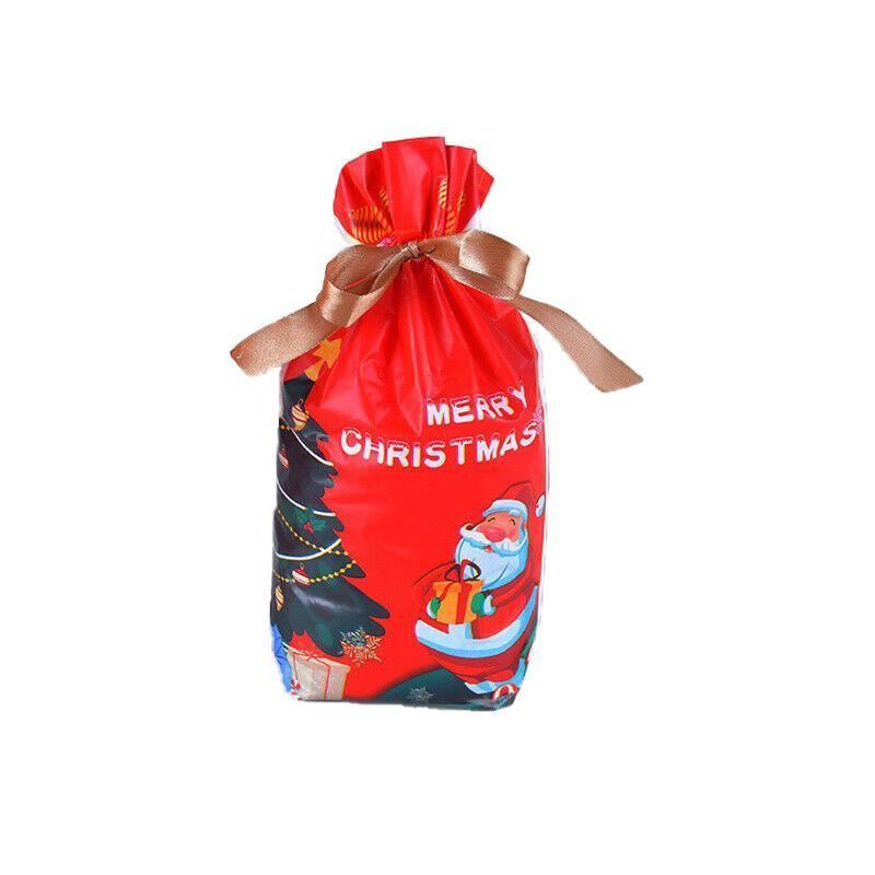 Christmas-themed candies in festive lolly bags