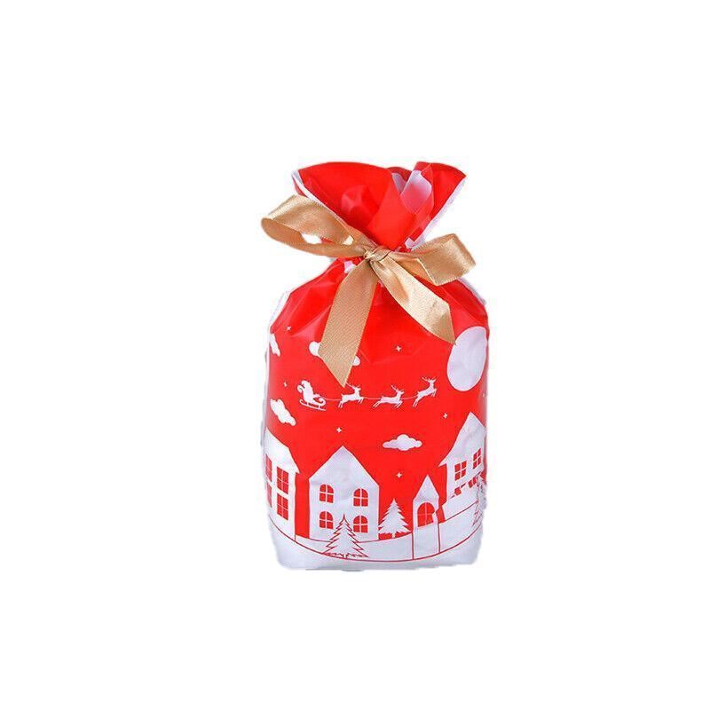 Christmas-themed candies in festive lolly bags