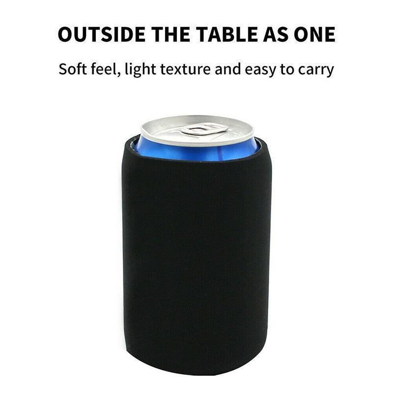 Foldable Can Sleeves 10-50PCS Black Neoprene Beer Coke Cup Sleeves - Discount Packaging Warehouse