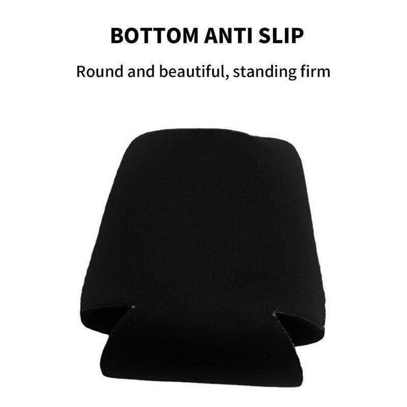 Foldable Can Sleeves 10-50PCS Black Neoprene Beer Coke Cup Sleeves - Discount Packaging Warehouse