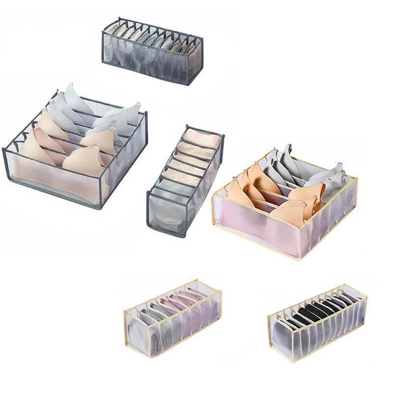 Foldable Drawer Organiser 1-3PCS 3Sizes 2Colours Wardrobe Storage Box - Discount Packaging Warehouse