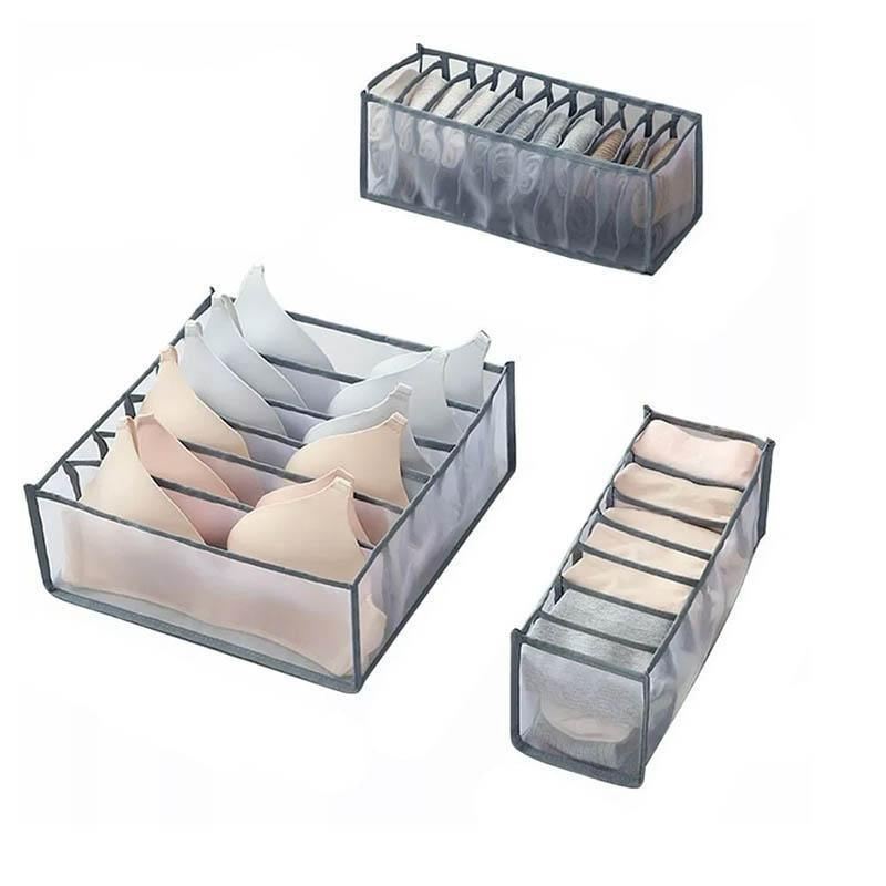 Foldable Drawer Organiser 1-3PCS 3Sizes 2Colours Wardrobe Storage Box - Discount Packaging Warehouse