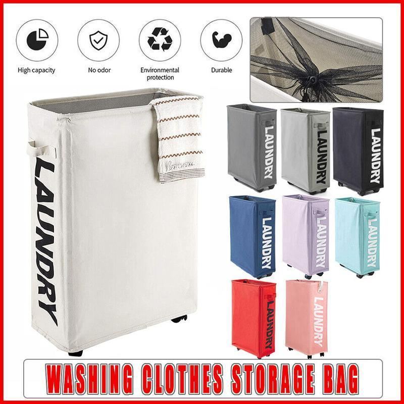 Foldable Mesh Top Laundry Basket 1PC 9Colours Bin Organiser - Discount Packaging Warehouse