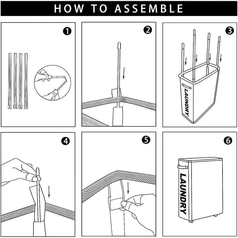 Foldable Mesh Top Laundry Basket 1PC 9Colours Bin Organiser - Discount Packaging Warehouse