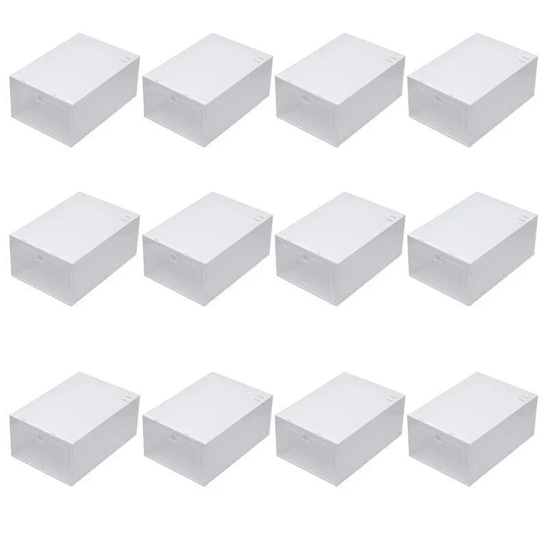 Foldable Shoe Storage Boxes 12PCS 33x23x14cm PP - Discount Packaging Warehouse
