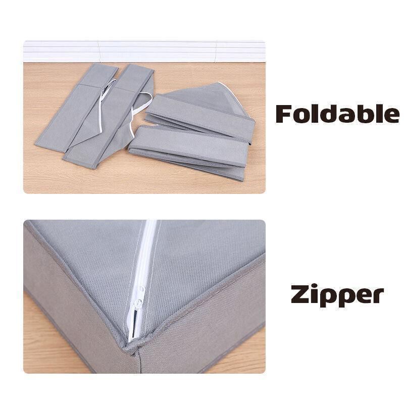 Foldable Storage Drawer Organizer Set 4PCS/Set 2Colours Non-woven Fabric - Discount Packaging Warehouse