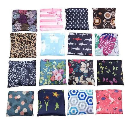 Foldable Waterproof Shopping Bag 1PC 41 Styles 46x8x35cm Polyester Grocery bag - Discount Packaging Warehouse